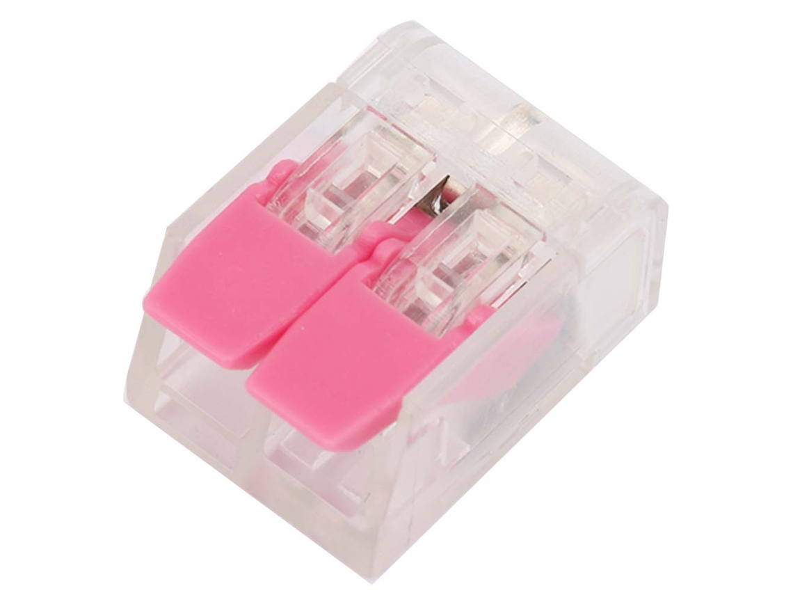 30 Conectores De Fios Rápidos Pct-412, Bloco Terminal Universal Compacto (rosa)