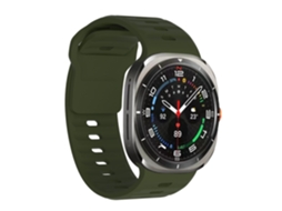 Pulseira De Silicone Macia Para Samsung Watch Ultra 2 47mm, Substituição Desportiva Com Fecho Rápido Verde Militar Hexinyigjly
