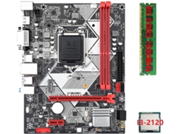 Kit de Peças para Placa mãe B75 h com Processador Intel Core I3 2120 + 1x8gb de Memória Ram Ddr3 1600 Mhz, Soquete Lga 1155 e Usb 3.0 SFUSHOS