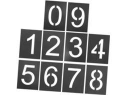 Kit De Estênceis Numéricos Para Pintura Em Pvc Preto, Leve E Reutilizável, Para Marcar Espaços E Identificar Áreas, Com
