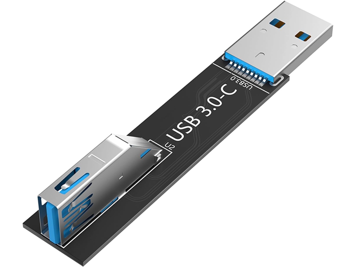 Placa De Extensão Usb 3.0 Tipo C Macho Para Fêmea Conexão Computador