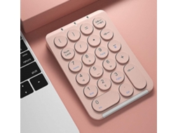 Mini Teclado Numérico Sem Fio Bluetooth Rosa TAISHENGDA