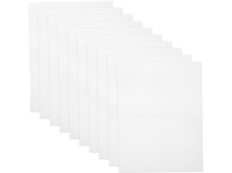 Pacote com 100 unidades de almofadas de espuma branca para embalagem, leves e duráveis, ideais para acolchoamento e proteção durante o transporte.