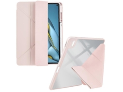 Capa para tablet de couro sintético transparente e acrílico Webake