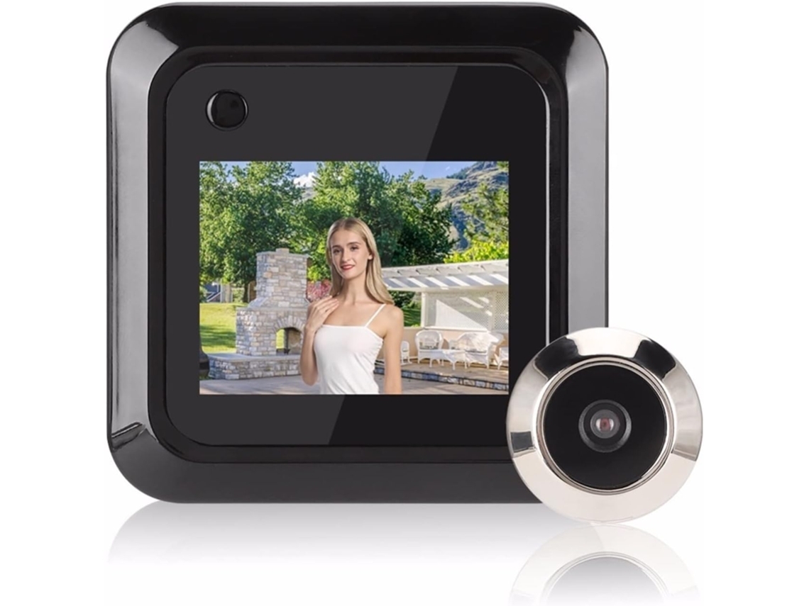 Câmera De Segurança Sem Fio Com Campainha De Vídeo, Tela Digital Lcd Colorida De 2,4 Polegadas, 145