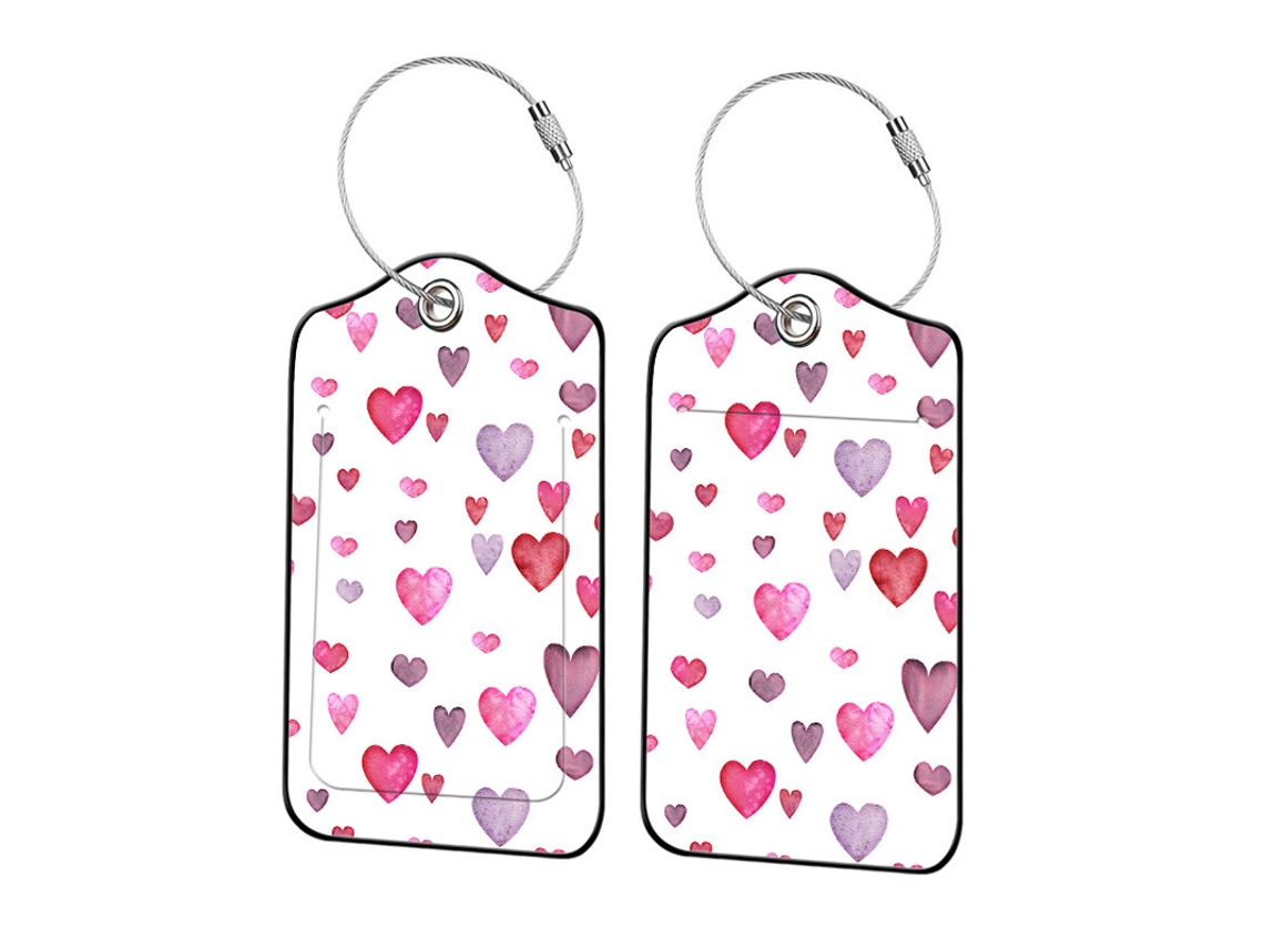 Etiqueta de Bagagem com estampa aquarela "love Rain" BRILVIBERA