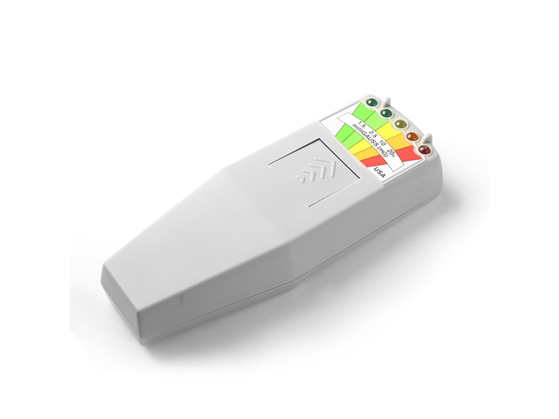 Medidor de Campo Magnético YURU EMF Portátil com 5 LEDs, Detector de Radiação