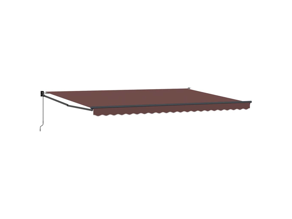 Toldo Retrátil Manual 500x300 Cm Castanho MAISON EXCLUSIVE