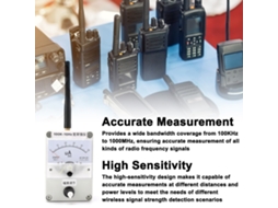 Medidor de Intensidade de Campo 100kHz-1GHz, Alta Sensibilidade | S/MARCA