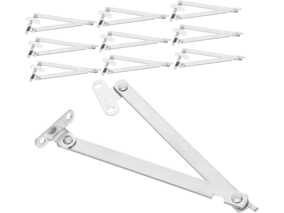 Conjunto De 10 Dobradiças Suporte Para Tampa Dobrável Móveis E