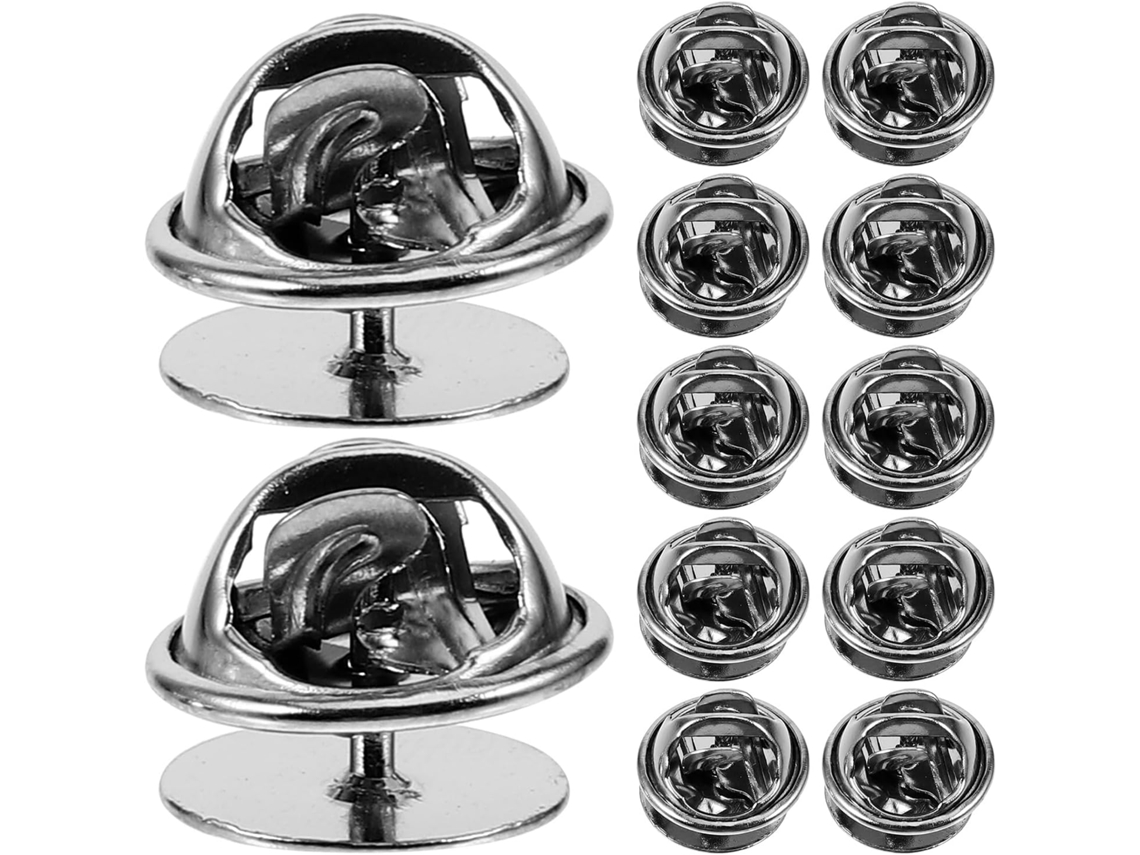 Balacoo Conjunto De 50 Pinos Metal 10mm Com Fecho Segurança Para Crachás E Artesanato