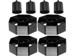 Rolos de plástico e desempenho padrão, fácil instalação e recarga, conjunto de 4 peças para dispensador de adesivo Fita.