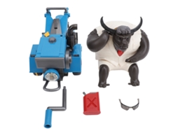 Primerox carro de Brinquedo Trator Elétrico Rotativo com Música e Luzes para Crianças Azul