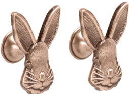 Conjunto De 2 Puxadores Decorativos Em Formato Coelho Para Gavetas, Armários E Guarda Roupas Ideal Para Cozinha