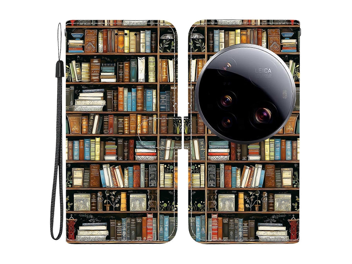 Capa De Couro Tkdaddy Para Xiaomi 15 Ultra Com Suporte, Carteira, Estampa, Capa Para Celular Com Alça De Pulso E Estante