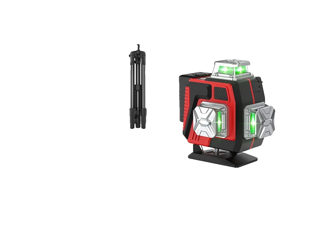 Nível A Laser 4d, 16 Linhas, Feixe Verde, Com Tripé + Bolsa De Pano