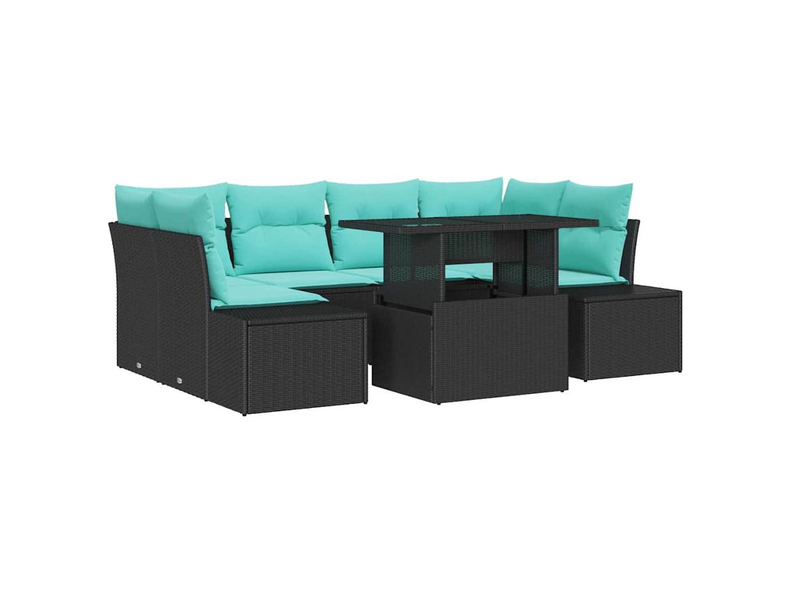 Maison Exclusive - Conjunto De Sofá De Jardim 7 Unid. 6-número De Lugares