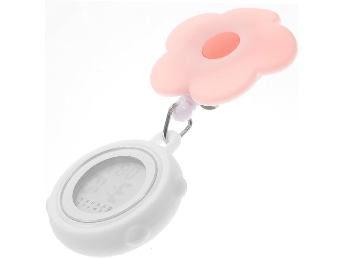 Relógio Eletrônico GOKOCO Retrátil Clipe Silicone Inoxidável Hospitalar