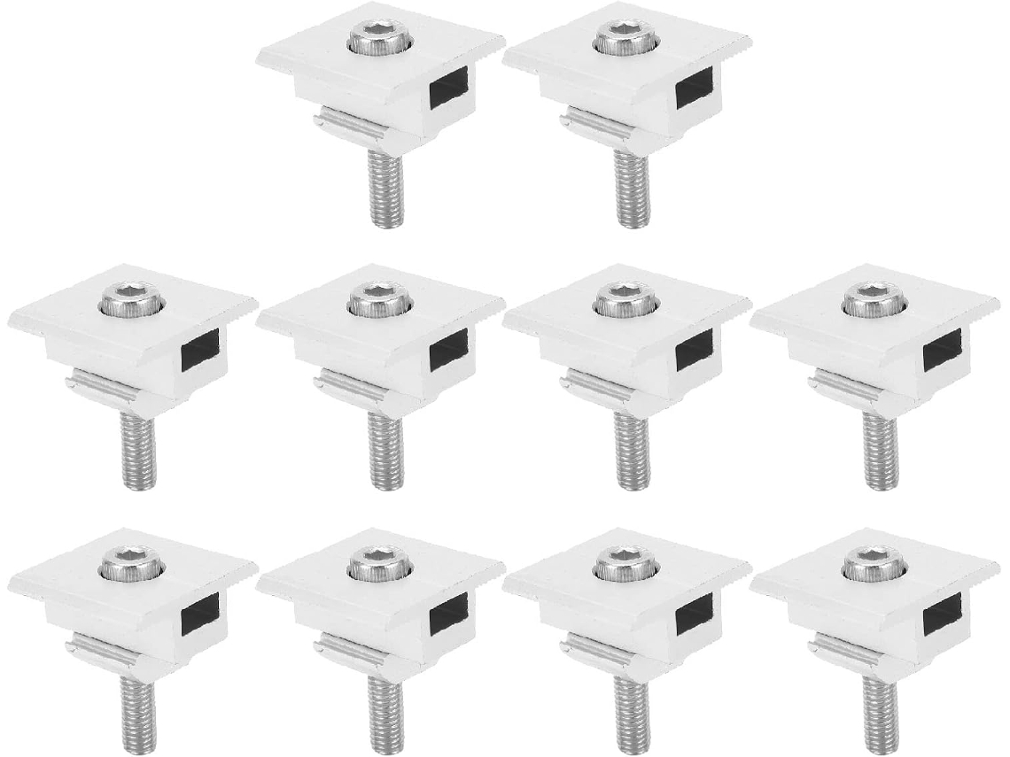 Conjunto De 10 Braçadeiras Para Painéis Solares, Suportes De Alumínio Para Painéis Solares, Acessórios Para Instalação