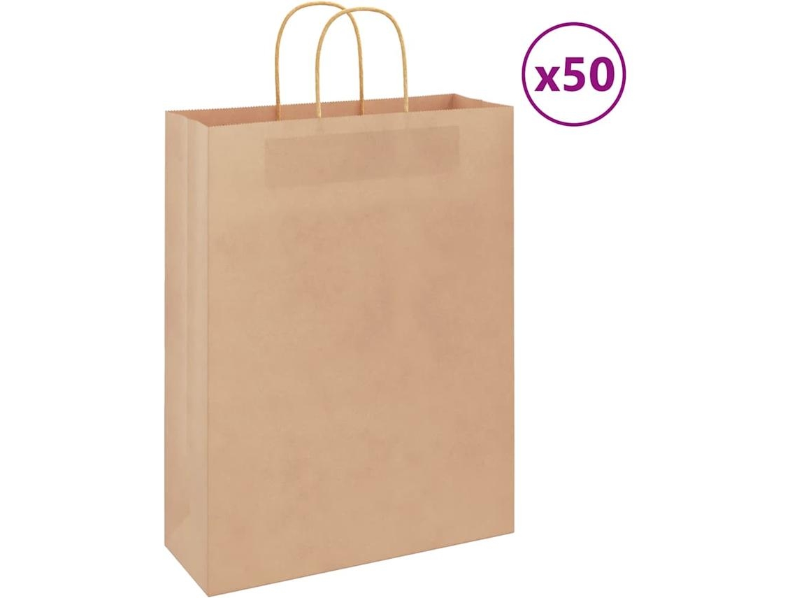 Paper Bag, Paper Bags Vidaxl Marrom Papel (32 X 12 X 42 Cm)