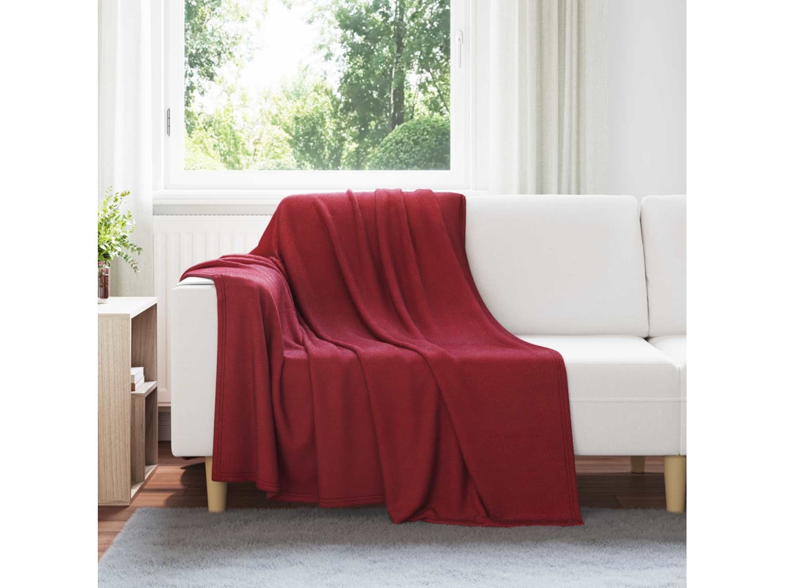 Vidaxl Cobertores De Sofá 6 Unid. Vermelho Bordeaux 200 X 150 Cm Lã