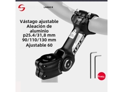 Mesa De Bicicleta Mtb Road Ajustável 90/110/130 Mm Para Garfo De Guidão De 25,4/31,8 Mmvayotoy