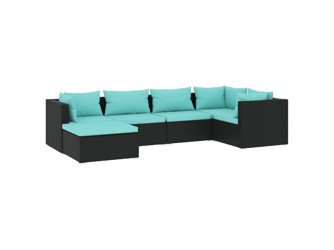 Garden Lounge Set, Garden Lounge Sets Vidaxl Preto Rattan / Vime (n/a)