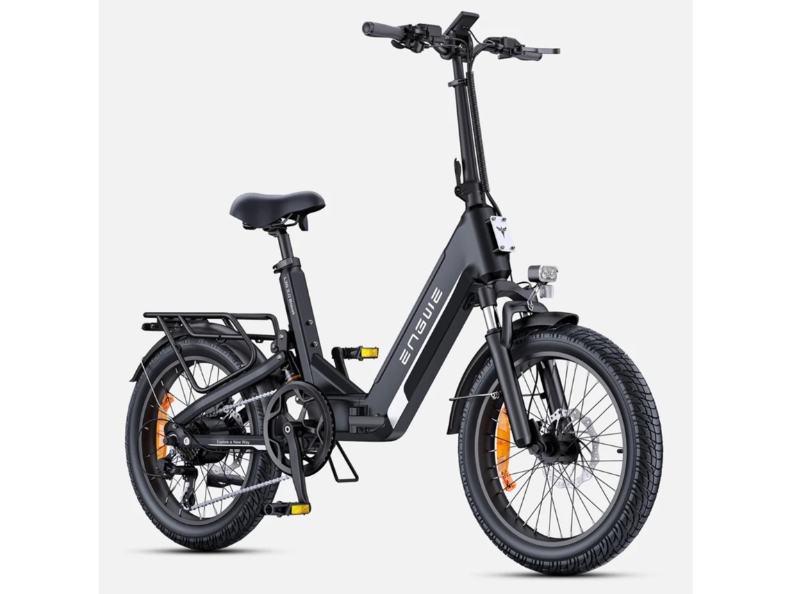 Bicicleta Elétrica Engwe L20 3.0 Boost Motor 250w Bateria 48v13.5ah Pneus De 20 Polegadas Travões A Disco Hidráulicos Certificação Tuv Preta