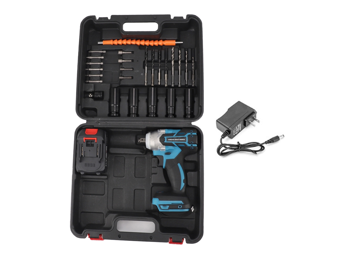 Chave De Impacto Elétrica Sem Escova 300w Bateria Lítio Recarregável