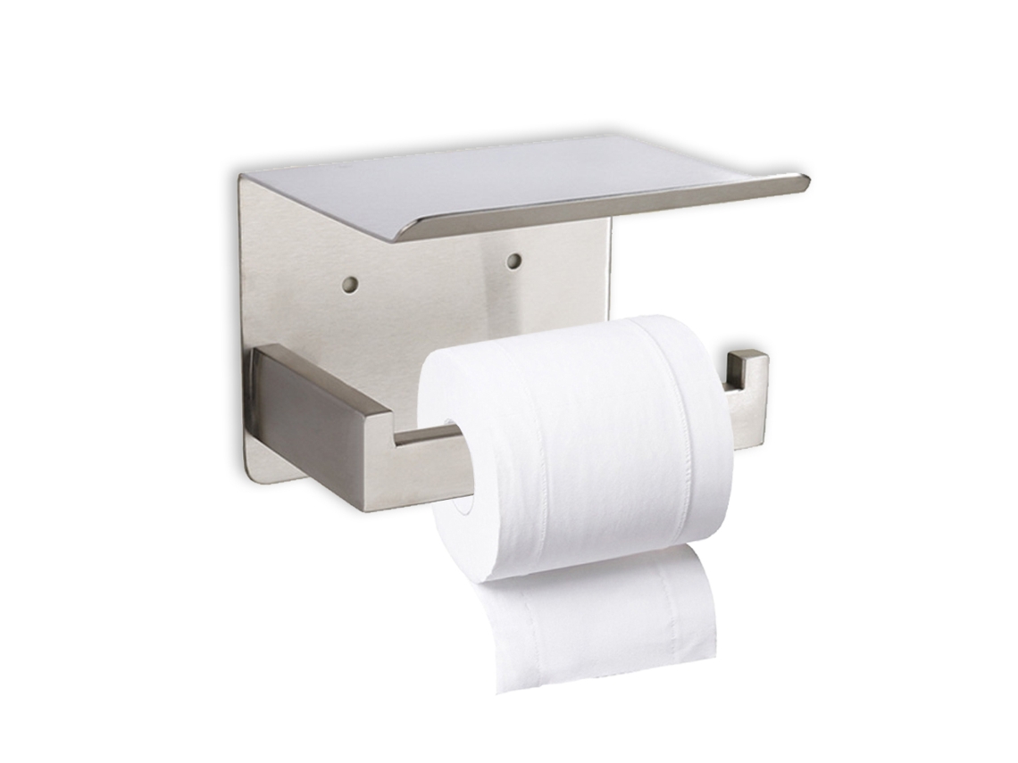 Suporte para Papel Higiênico Aço Inoxidável com Porta-Telefone RNEMITERY