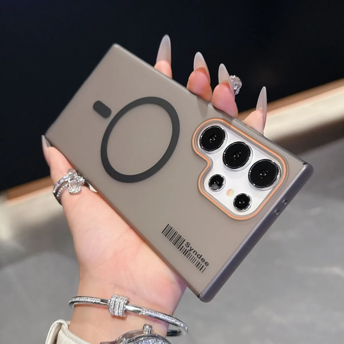 (preto, Galaxy S25) Capa Magsafe Ultrafina Com Carregamento Sem Fio Magnético Para Samsung