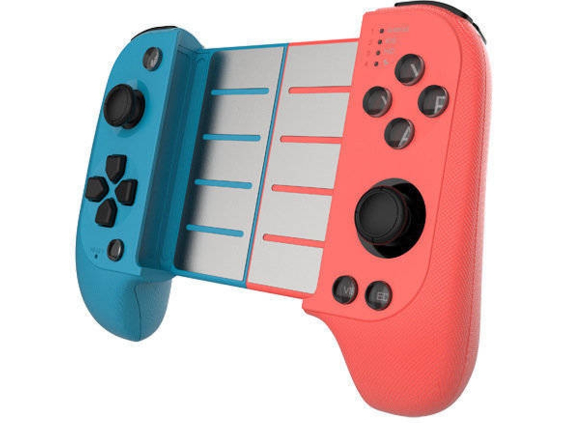 Controlador de Jogo Móvel Gamepad Controlador Telescópico Sem Fio Bluetooth para Telefone Android com Joystick Flexívelvermelho Azul