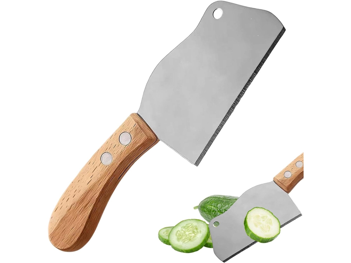 Descascador E Cortador De Frutas Com Cabo Madeira