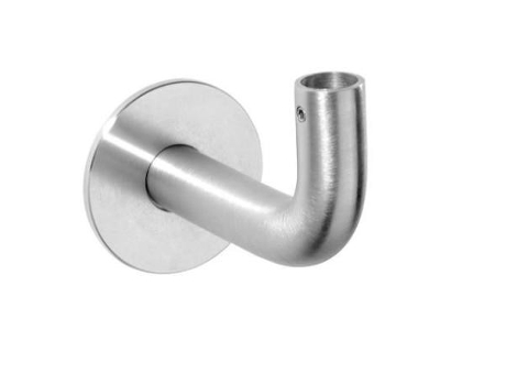 Soporte pasamanos curvo inoxidable ø15 80