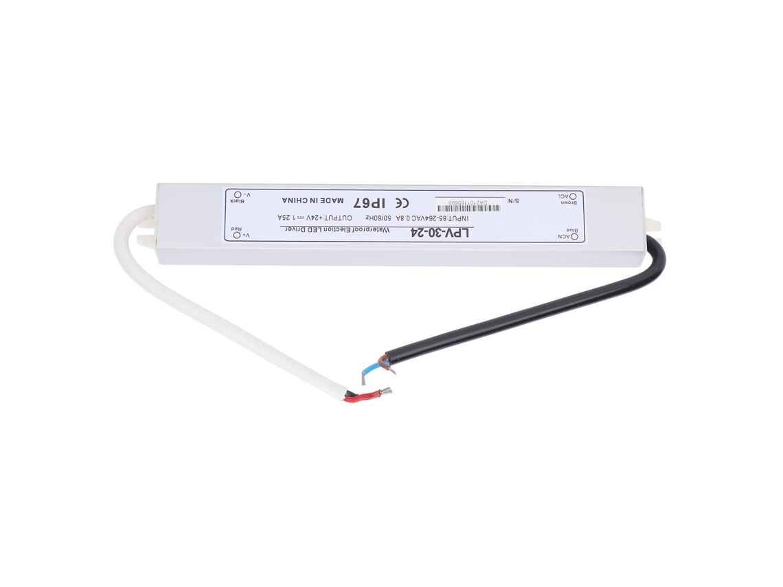 Fonte de Alimentação Impermeável Berm Transformador Interruptor DC24V 30W | S/MARCA