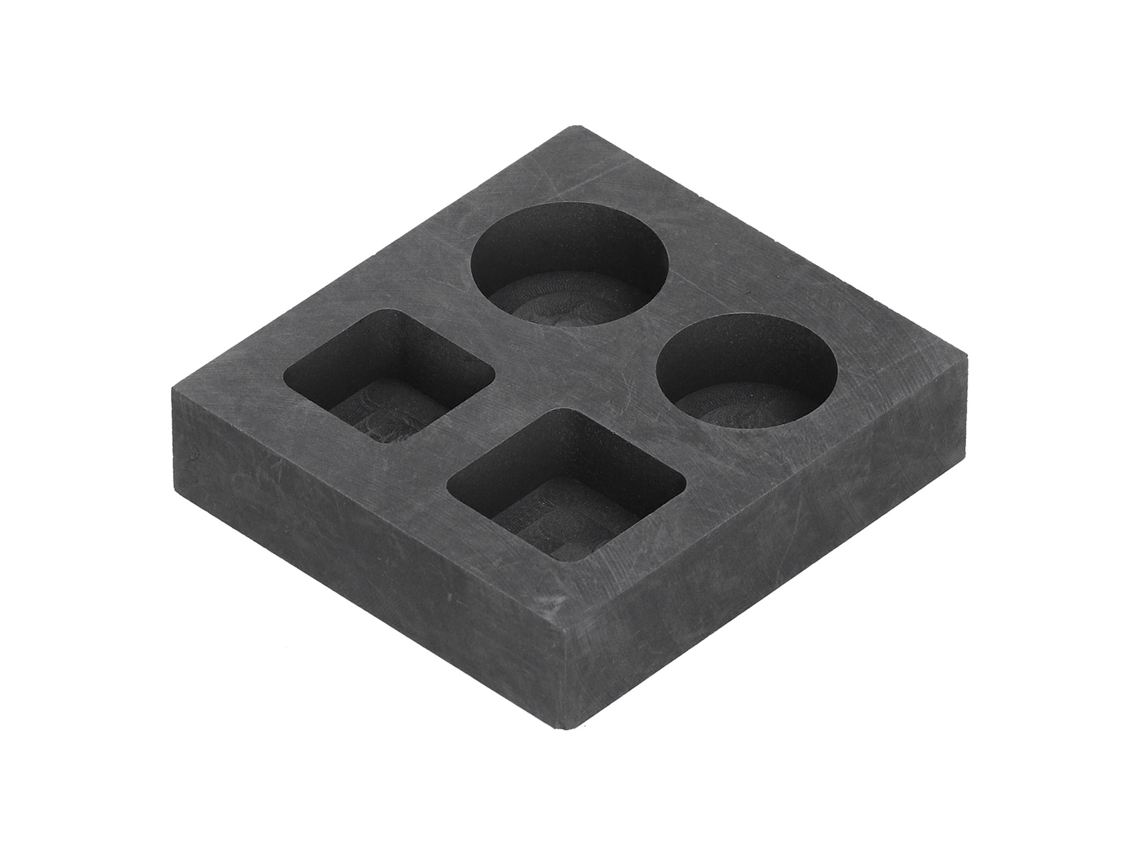Molde De Grafite 4 Buracos Alta Condutividade Térmica Resistente A 2000°c Para Fundição De Metais