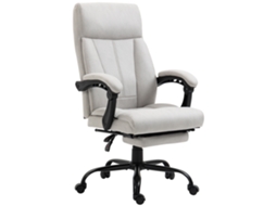 Cadeira De Escritório Com Massagem Ergonômica Regulável Em Altura Com Apoio Pés, Cinza Claro Para Home Office
