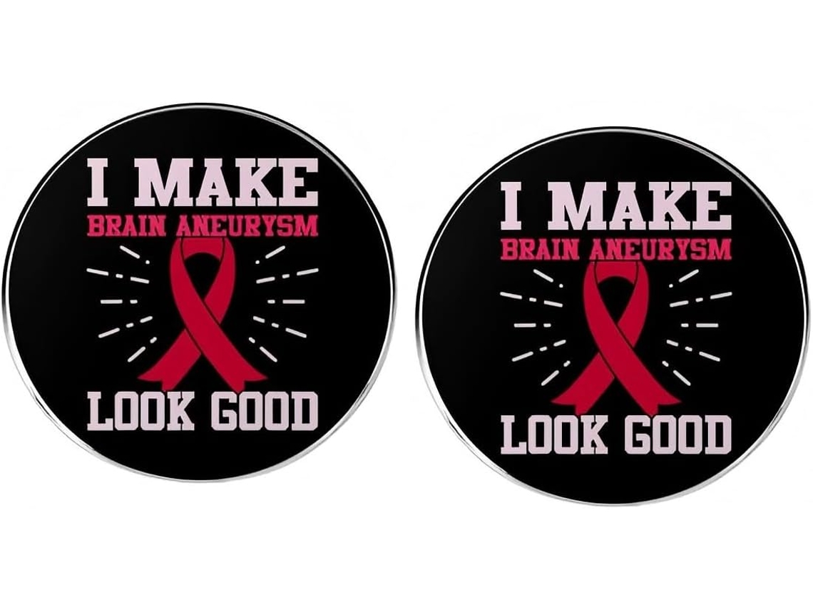 Conjunto De 2 Broches Conscientização Sobre Aneurisma Cerebral, Com