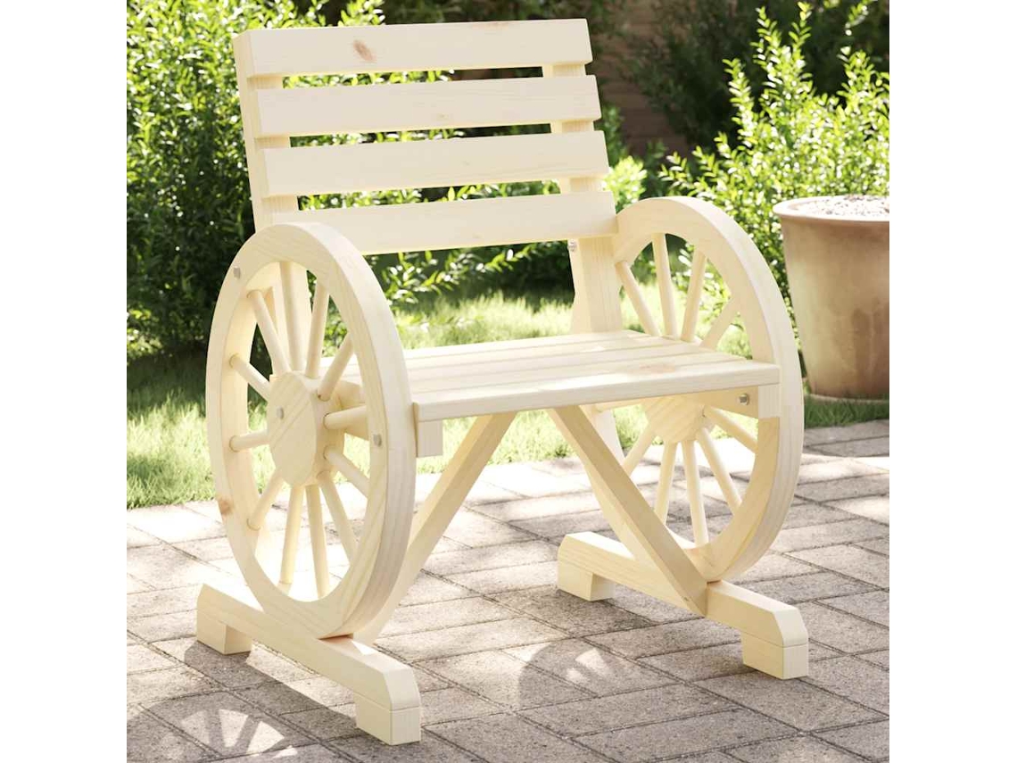 Vidaxl Cadeiras De Jardim 2 Pcs 58x58x78,5 Cm Madeira De Abeto Maciça