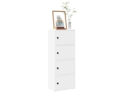 Vidaxl Estante 40x24x102 Cm Derivados De Madeira Branco
