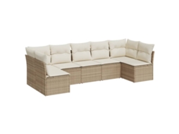 Garden Sofa Set, Garden Sofa Sets Vidaxl Bege Rattan / Vime (n/a)
