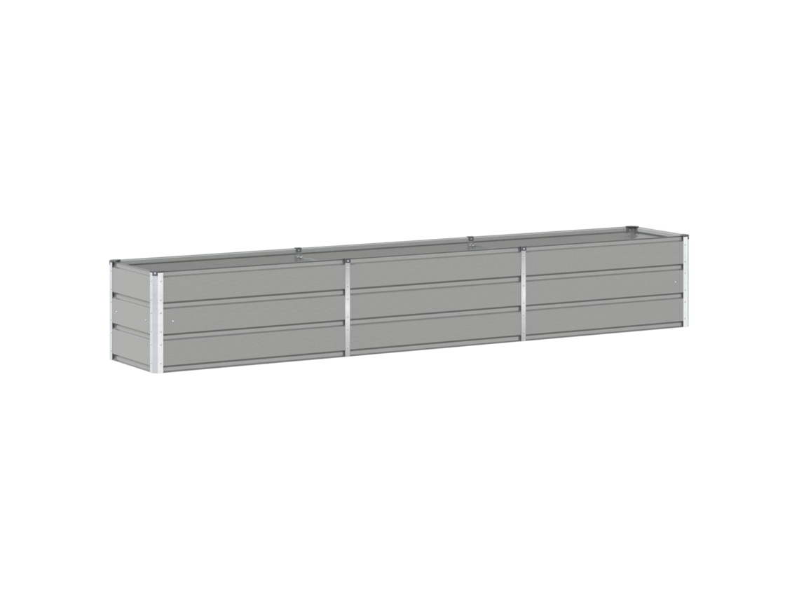 Conjunto 1 Floreira Vidaxl Cinzento-claro Aço (290 X 50 X 45 Cm)