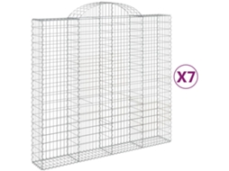 Gabion Basket, Gabion Baskets Vidaxl Prateado Ferro (200 X 50 X 180/200 Cm)
