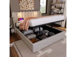 Cama 140x200 Linho Luz Leitura Carregamento Juvenil VOLTEDGE