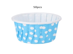 Formas para muffins Lurelia, 50 formatos, redondas, azuis, para muffins e cupcakes.
