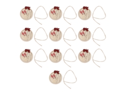 10pcs Adornos de Madeira de Pássaro Vermelho para Natal com S/MARCA