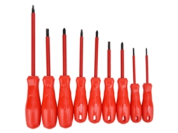 Kit de Chaves de Fenda isoladas 9 peças aço 45 ferramentas de reparo elétrico | S/MARCA