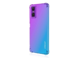Capa Traseira De Tpu Enkay Com Quatro Cantos Espessos E À Prova De Quedas Para Infinix Gt 30 Pro 5g, Roxa E Azul