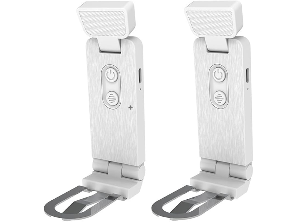 Mini Luminária De Leitura, 6 Níveis De Brilho, Recarregável Via Usb, Com Clipe, Luz Noturna Led Portátil Para Cama