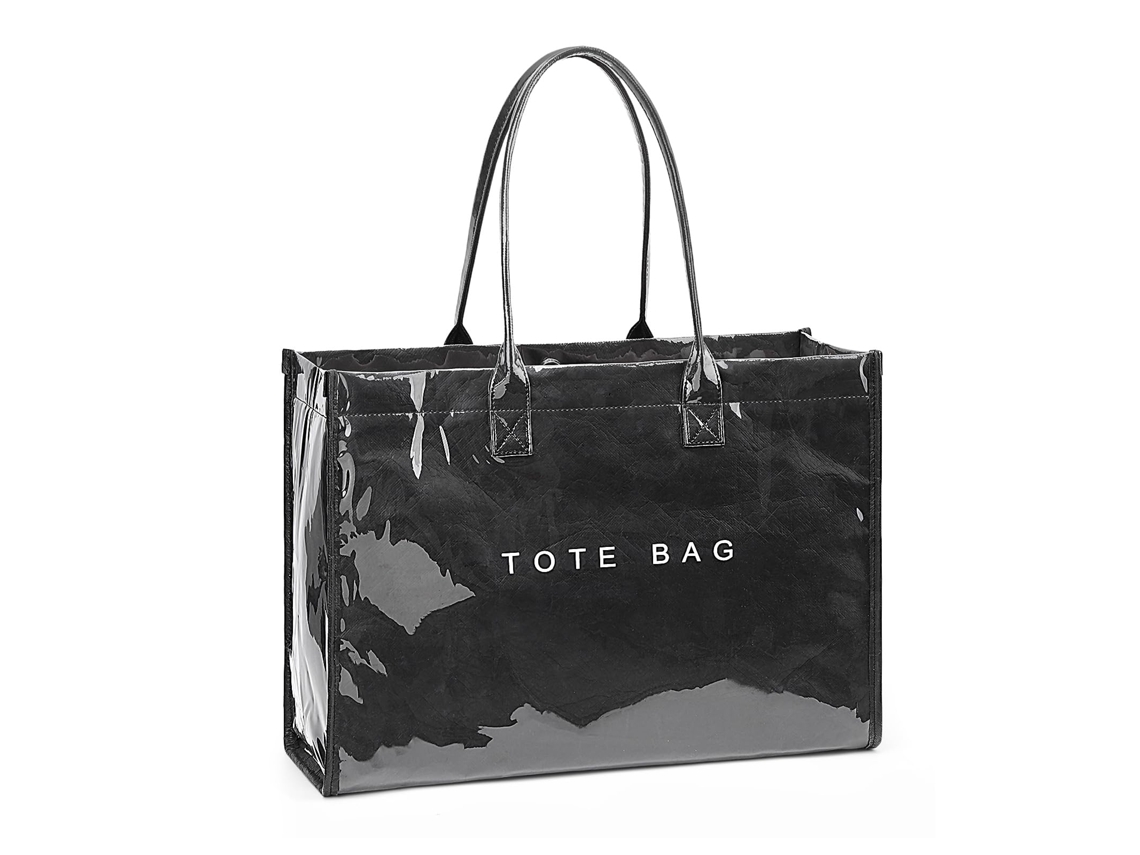 Bolsa de Tecido AQUAFORGE, Estampa de Letras, Papel Kraft, Versátil, Trabalho, Uso Diário